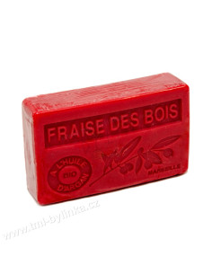 Mýdlo s bio argánovým olejem - Fraise des bois (Lesní jahody) 100g