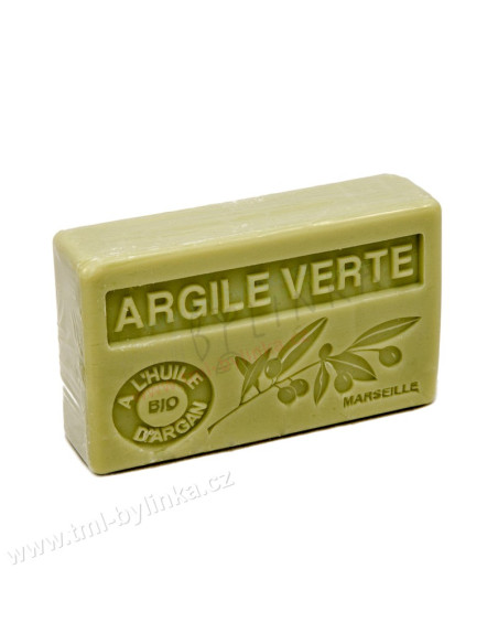 Mýdlo s bio arganovým olejem - Argile verte (zelený jíl) 100g